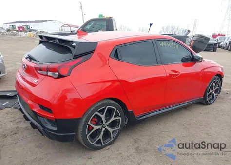 2020 Hyundai Veloster N z USA, uszkodzony, nr VIN KMHT36AH0LU003825